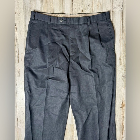 Brooks Brothers Dress Pants Gray Wool Pleated 34x32 - Picture 3 of 10
